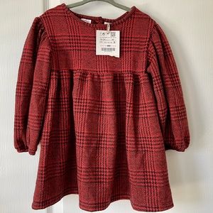 NEW Zara Kids Plaid Dress 18-24M